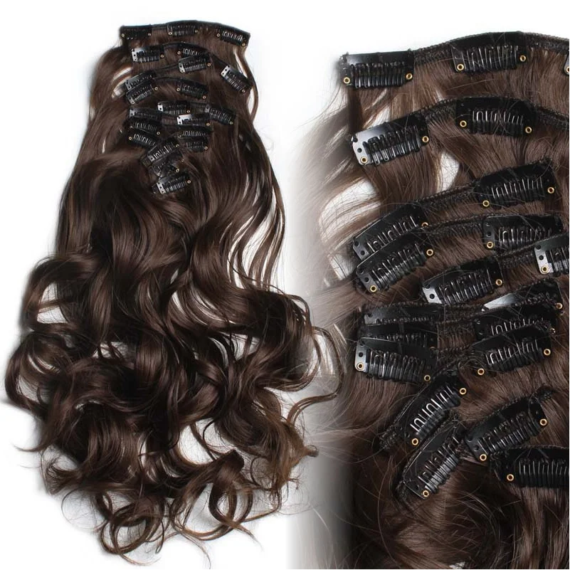 JOY & BEAUTY 12 шт./компл. наращивание волос на клипсах 22 дюйма натуральные и толстые