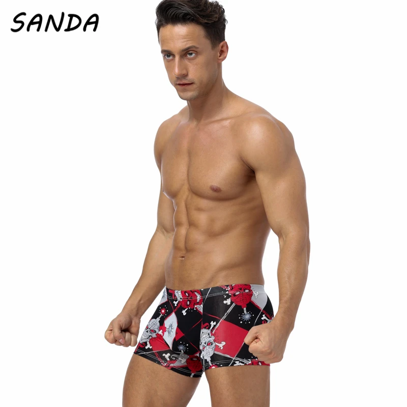 Горячая Распродажа модные брендовые мужские шорты SANDA Cueca трусы боксеры для геев