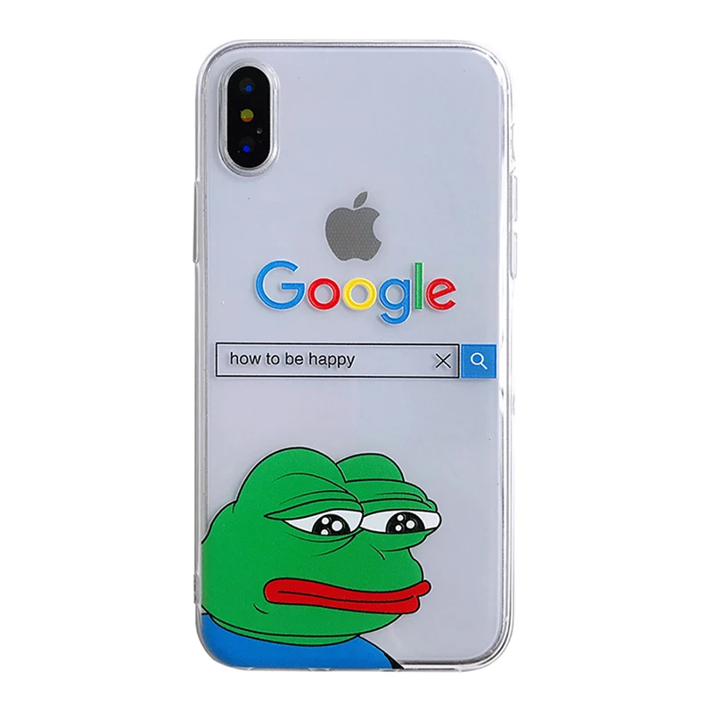 Ультратонкий чехол для iphone 8, 7, 6, 6S Plus, мягкий прозрачный чехол из ТПУ с рисунком забавной лягушки для iphone X 11 Pro XS, чехол для MAX XR