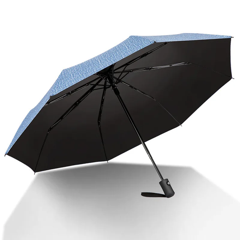 Business Affairs Fully Automatic Cowboy Color Sunny Dual Purpose Fold Black Rubber Sunscreen Sunshade Too Parasol Concise YS216- | Дом и сад