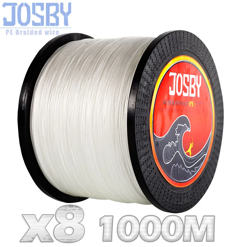 JOSBY 2 шт. 1000 м 4 Strand 8 нитей разноцветный ПЭ плетеный провода Multifilament суперпрочный