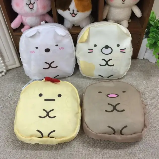 1 шт. sumikko gurashi сумка большая емкость уголок био мультфильм кукла для детей складной переработка сумки шоппер открытый tote сумка унисекс подарок