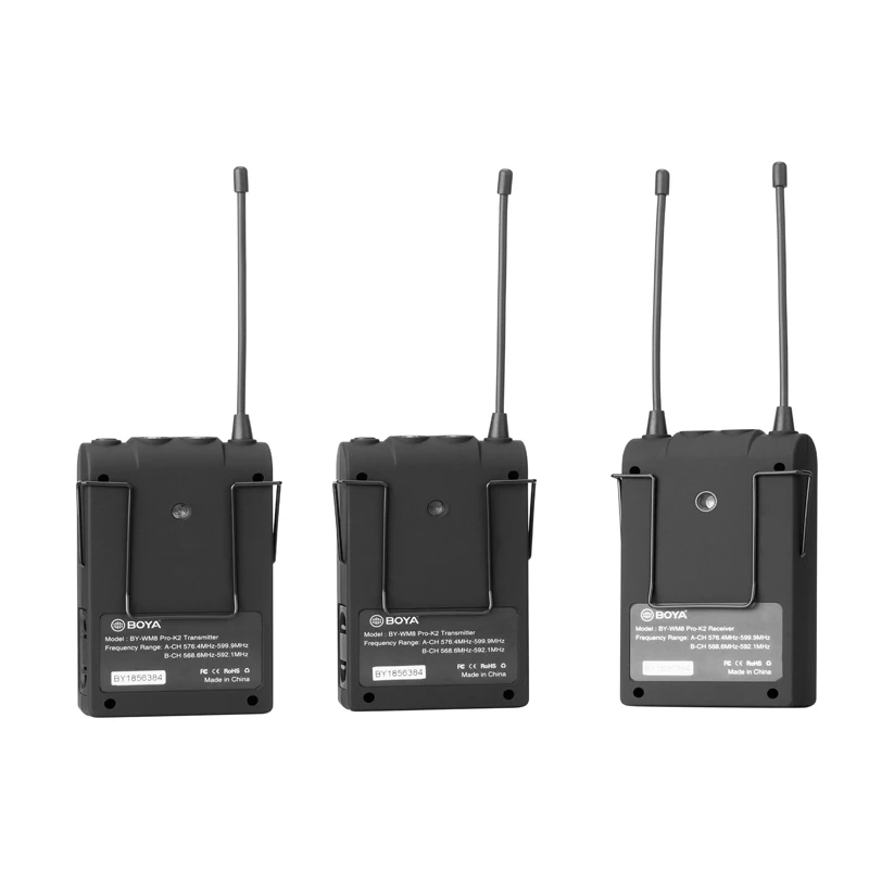 Оригинальный BOYA BY-WM8 UHF Двухканальный беспроводной микрофон Lavalier система для