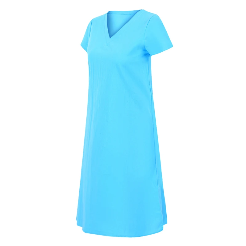 EaseHut Большой Размер Дамы Летнее Платье Этническая Весна Стиль Boho Feminino Vestidos Midi Повседневная Хлопковая Рубашка Платье Женское