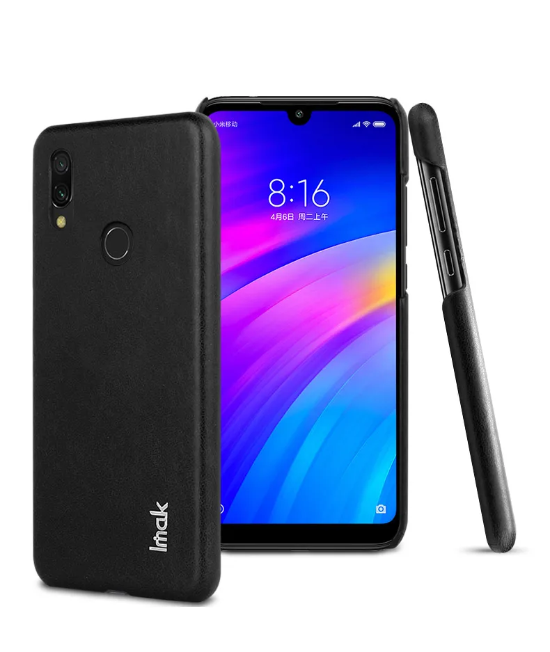 Чехол IMAK для Xiaomi Redmi Note 7, Винтажный чехол из искусственной кожи, жесткий чехол, чехол s для Xiaomi Redmi Note 7 6,3''