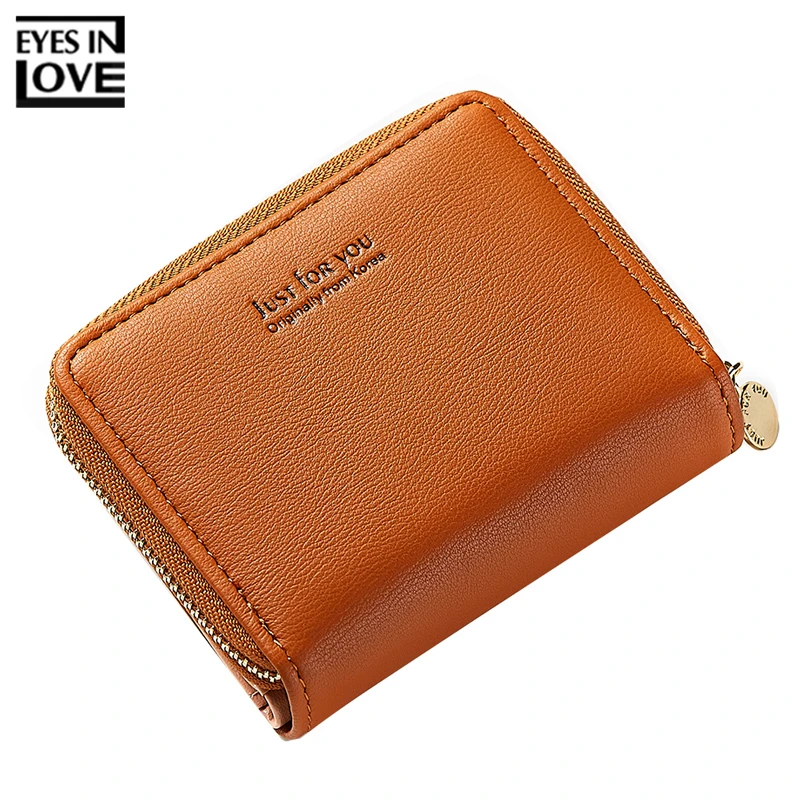 EYES IN LOVE Brand Three Fold Women Wallets Soft Leather Zipper Ladies Coin Pocket Card Wallet Female Small Purse Clutch | Багаж и сумки