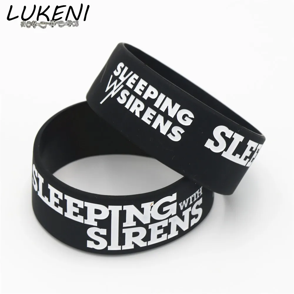 1 шт. SLEEPING WITH SIRENS рок Стиль Band Силиконовый Напульсники для фанатов музыки широкая