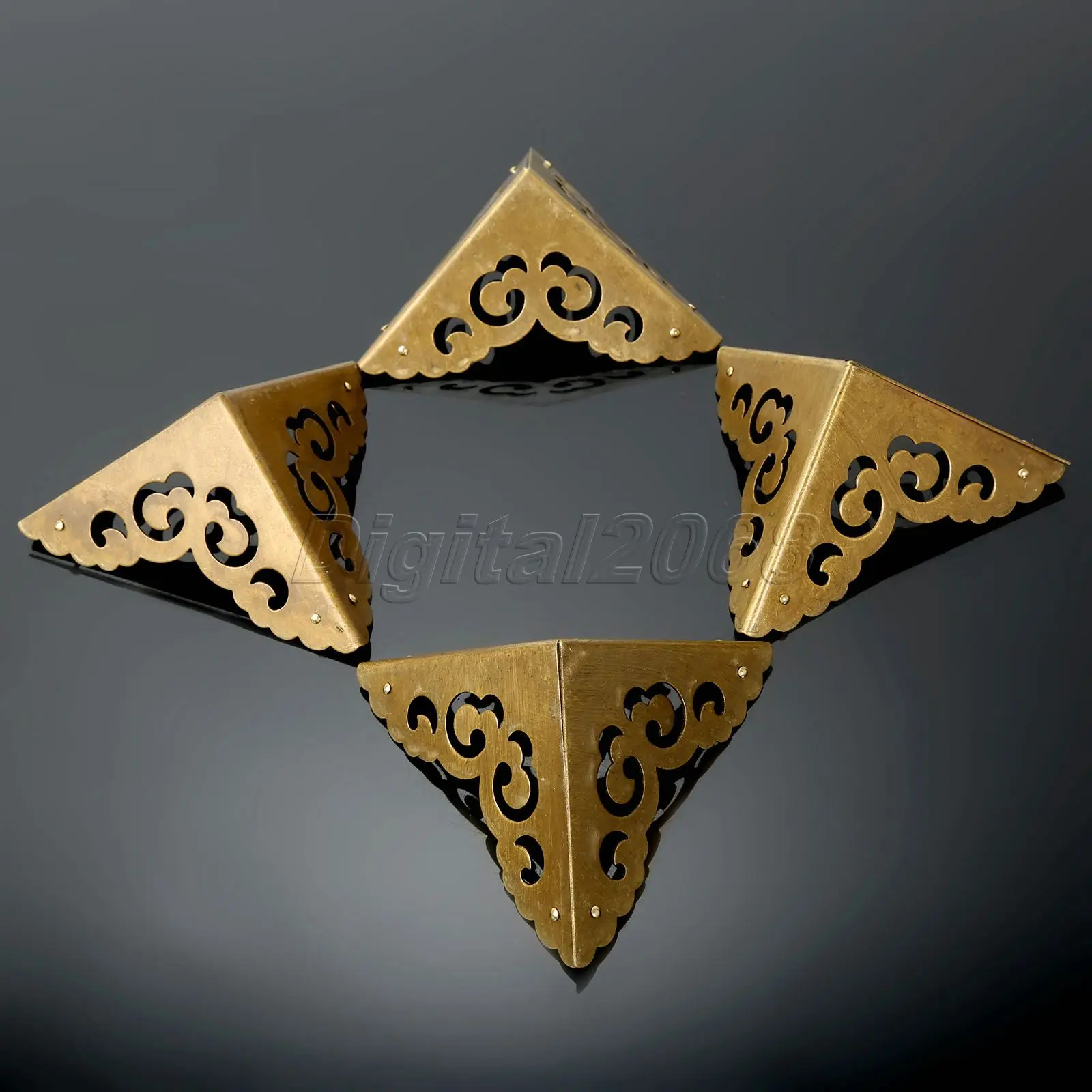 Латунные уголки высокого качества 4 шт. скобы мебель античные медные