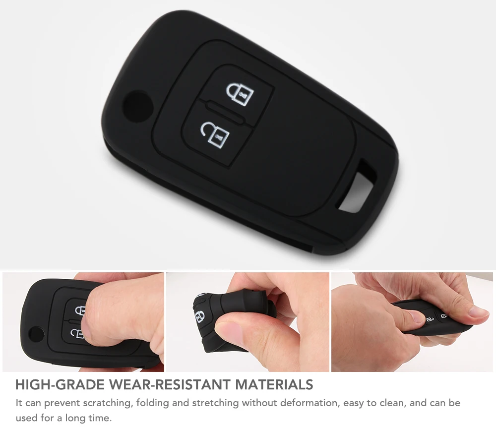 2 кнопки силиконовый Автомобильный Брелок дистанционного управления с ключом