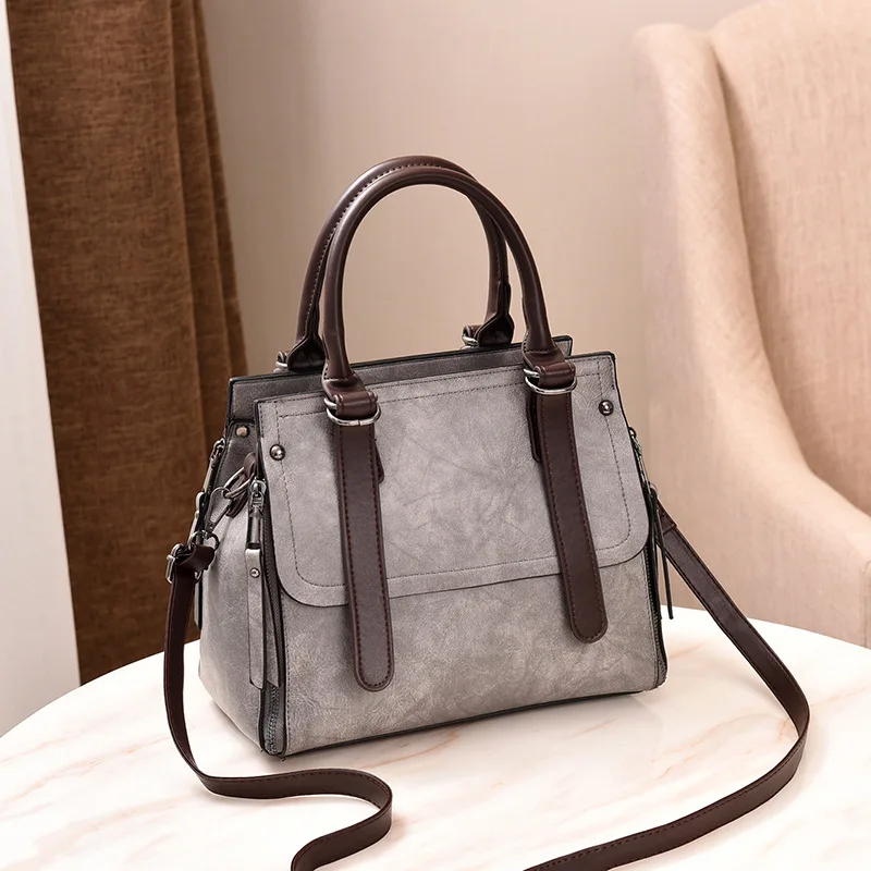 Women Bag Vintage Casual Tote Fashion Messenger Bags Shoulder student Handbag Purse Wallet Leather 2019 New | Багаж и сумки