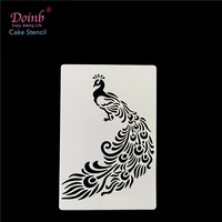 animal peacock plastic stencil for cake decoration or spray flower wall painting embossing paper crafts scrapbook photo card