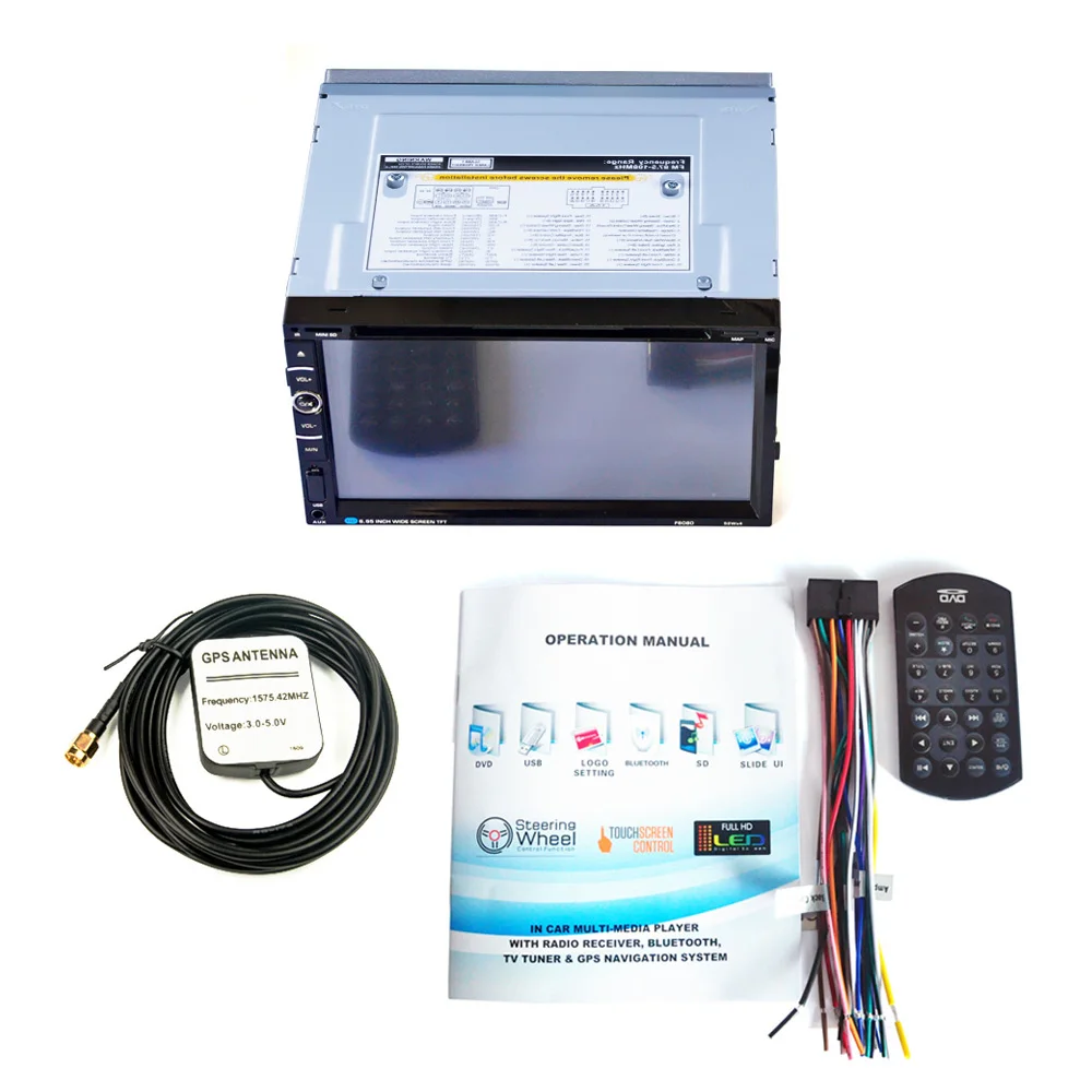 Автомобильный мультимедийный плеер AOSHIKE автомагнитола DVD MP5 GPS TFT 7 дюймов HD Bluetooth