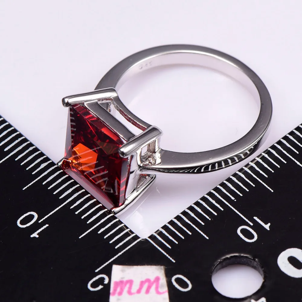 Classic Style Garnet 925 Sterling Silver Wedding Party Fashion Design Romantic Ring Size 5 6 7 8 9 10 11 12 PR37 | Украшения и
