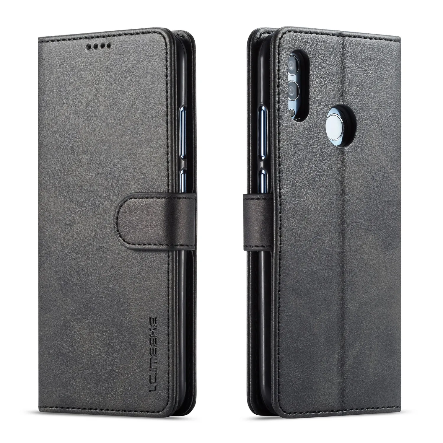 Huawei P Smart чехол POT LX1 LX1AF LX2J LX1RUA LX3 откидной кожаный чехол Huewai P Smart+ Plus Роскошный чехол-книжка 6,21 Дюймов s - Цвет: black