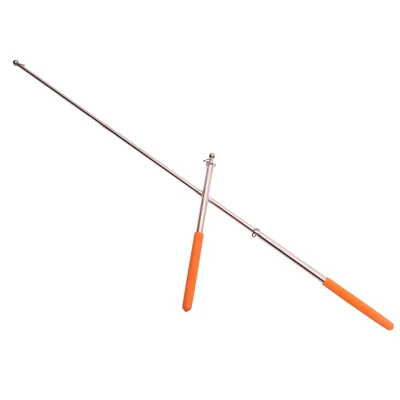 Orange 1 пара живота Танцы палочки для крыльев длинный участок Нержавеющая сталь телескопическая штанга палочки для Isis Крылья Танцы ing трости 5 видов цветов - Цвет: Orange