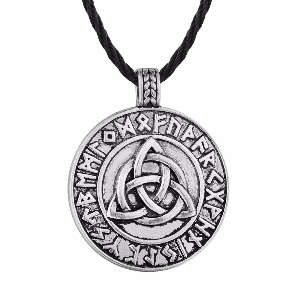 

Nostalgia Irish Knot Trinity Symbol Viking Runes Amulet Goth Charms Chains Pendants Necklaces