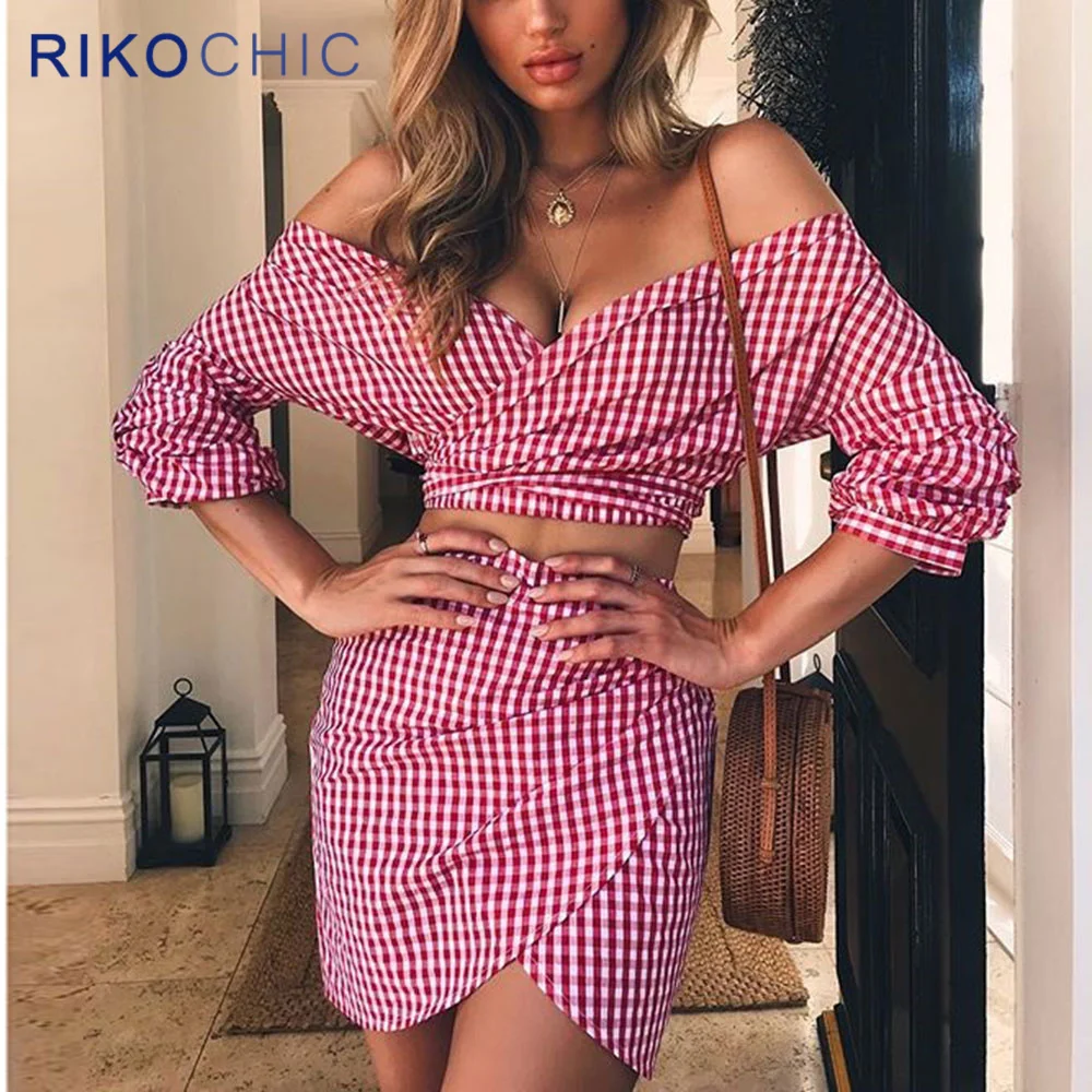 RIKOCHIC 2018 пикантные летние с открытыми плечами глубоким v-образным вырезом