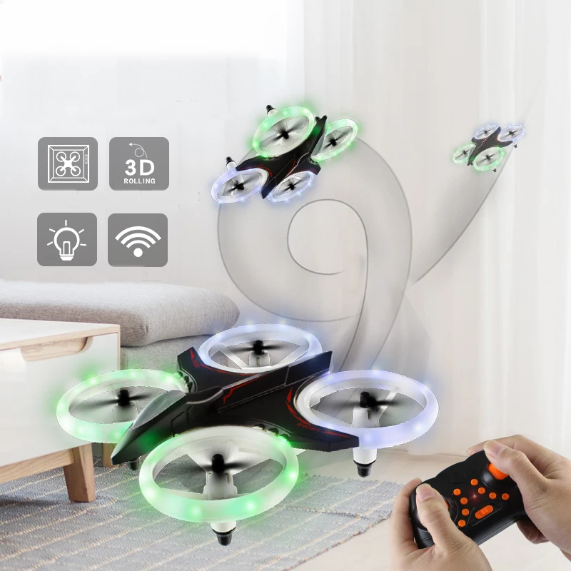 JJRC HY158 мини Дрон Altitute Hold Квадрокоптер с гироскопом ночник RC вертолет 2 4 г 6 оси