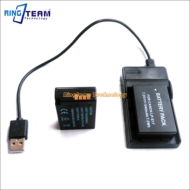 2X LPE17 зарядное устройство 1x USB для цифровой камеры Canon EOS Rebel T6i 750D T6s 760D M3 M5 8000D Kiss X8i 77D