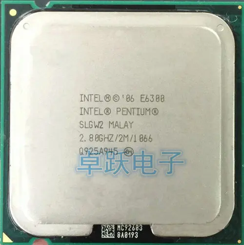 Процессор E6300 Intel Core 2 Duo для настольного ПК 8 ГГц Мб/1066 МГц LGA 775 б/у|processore cpu|intel coreintel