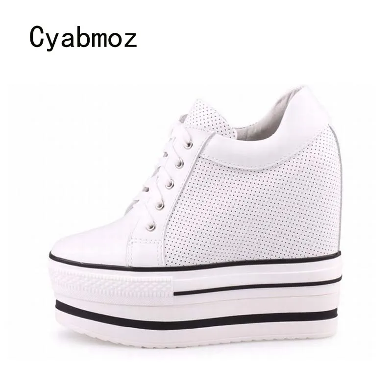 Новые женские туфли Cyabmoz из натуральной кожи женская спортивная обувь на