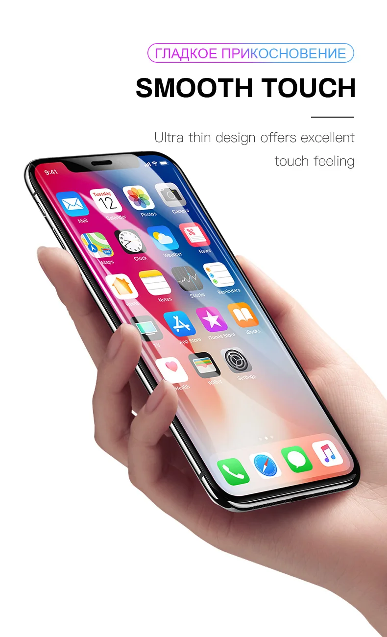 2 шт./лот 9D Защитное стекло для iPhone 6 6s 7 8 Plus стекло полное покрытие iPhone X Xr Xs Max защита экрана закаленное стекло