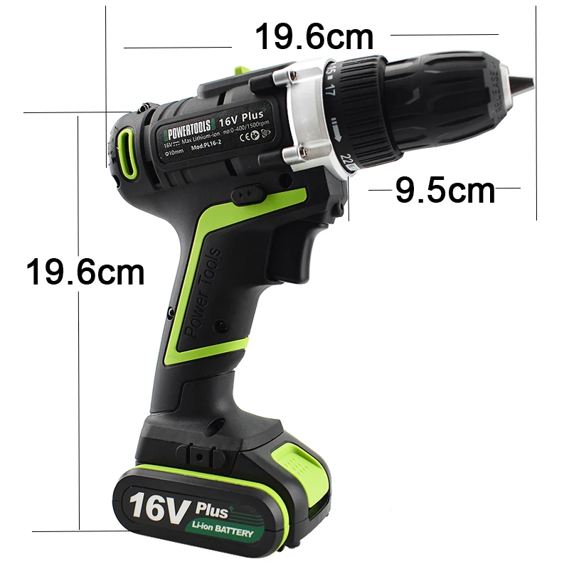 Электрическая дрель 16V Plus аккумуляторная отвертка электроинструмент