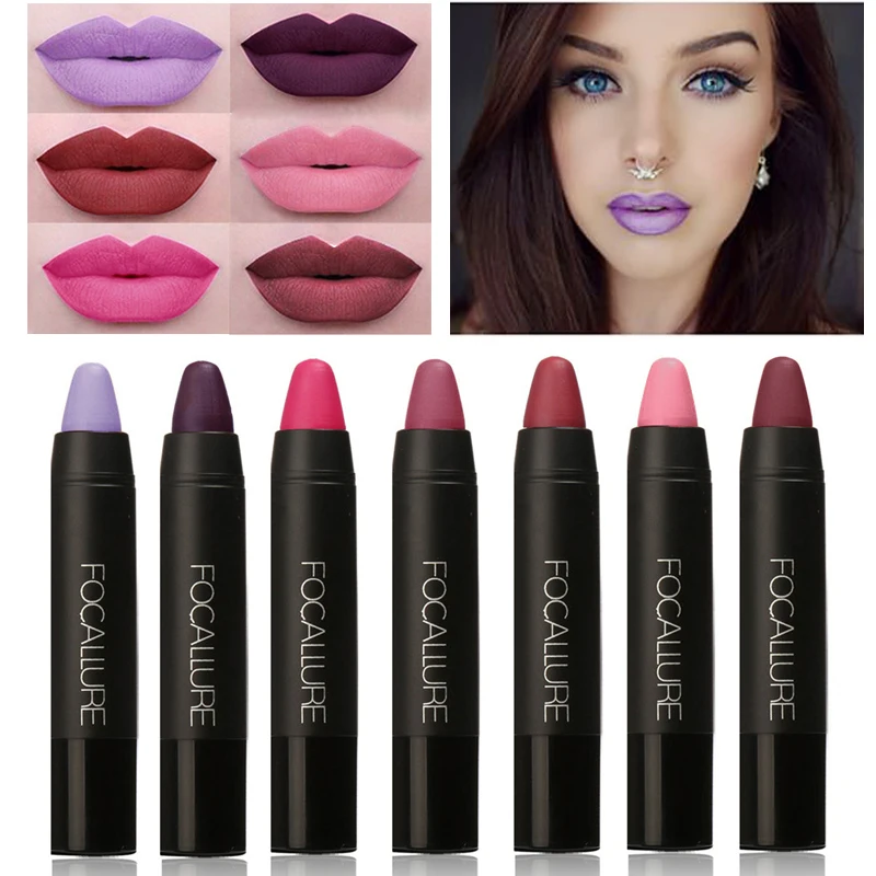 Водостойкая матовая губная помада focallure 19 цветов долговечная простая в