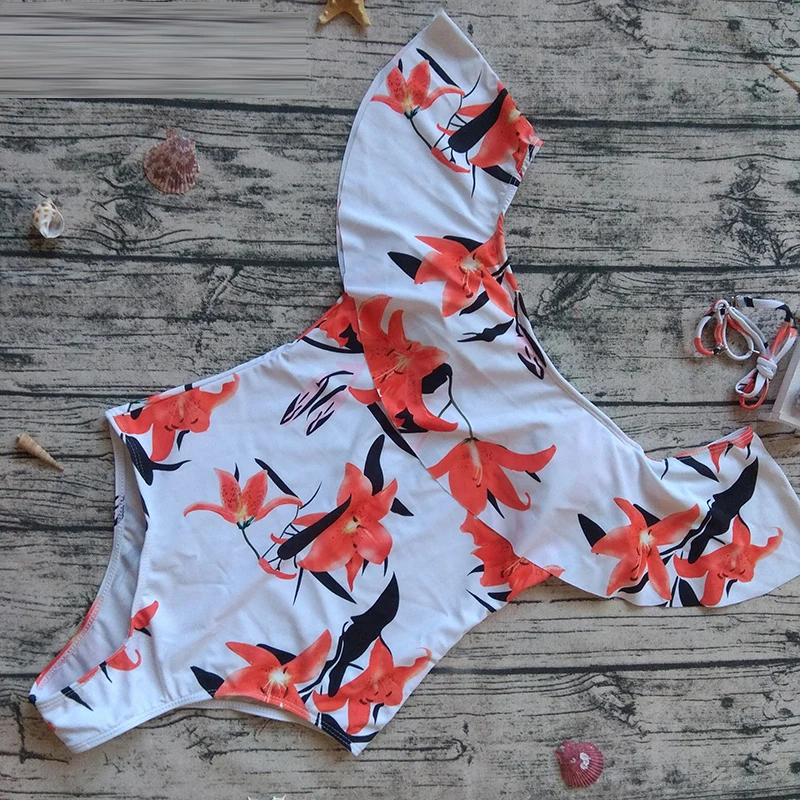 Новый с плеча Одна деталь Плавание костюм Для женщин может пляж женский Винтаж