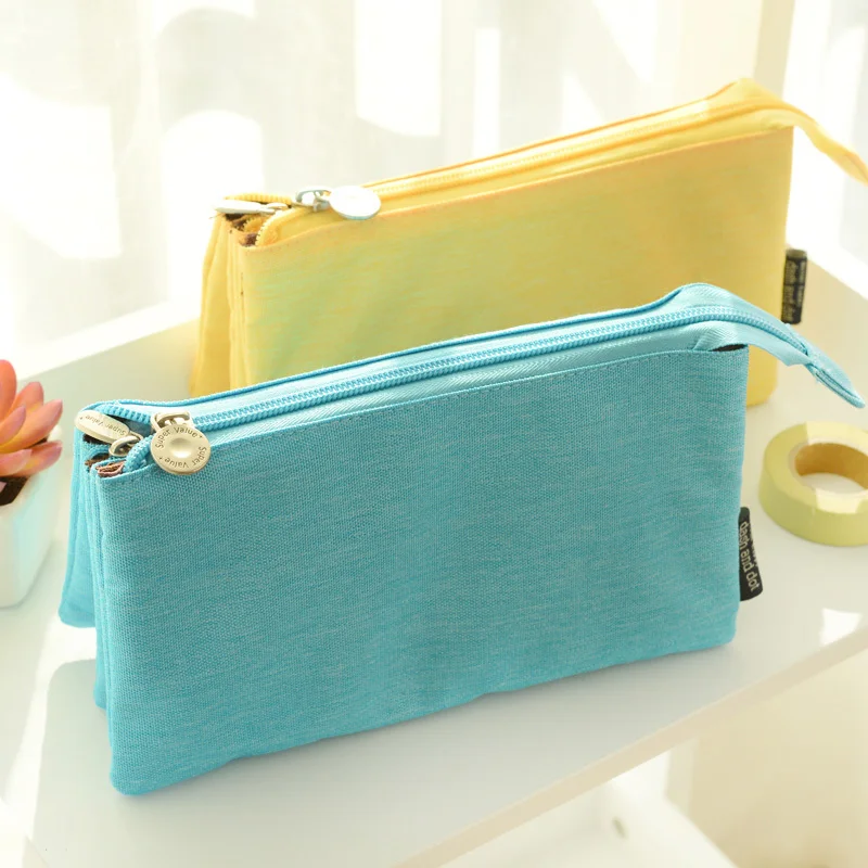 Чехол для карандашей с 3 молниями и отделениями | Канцтовары офиса дома