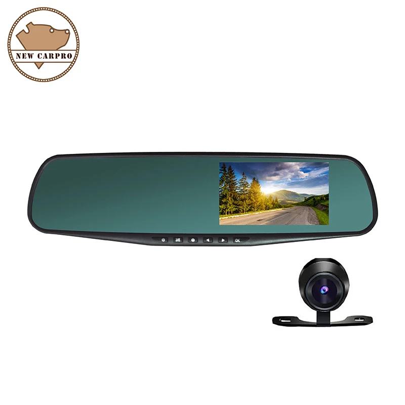 Автомобиль Pro 4.3 дюймов IPS Экран Автомобилей Зеркало Заднего Вида Полный HD 1080 P