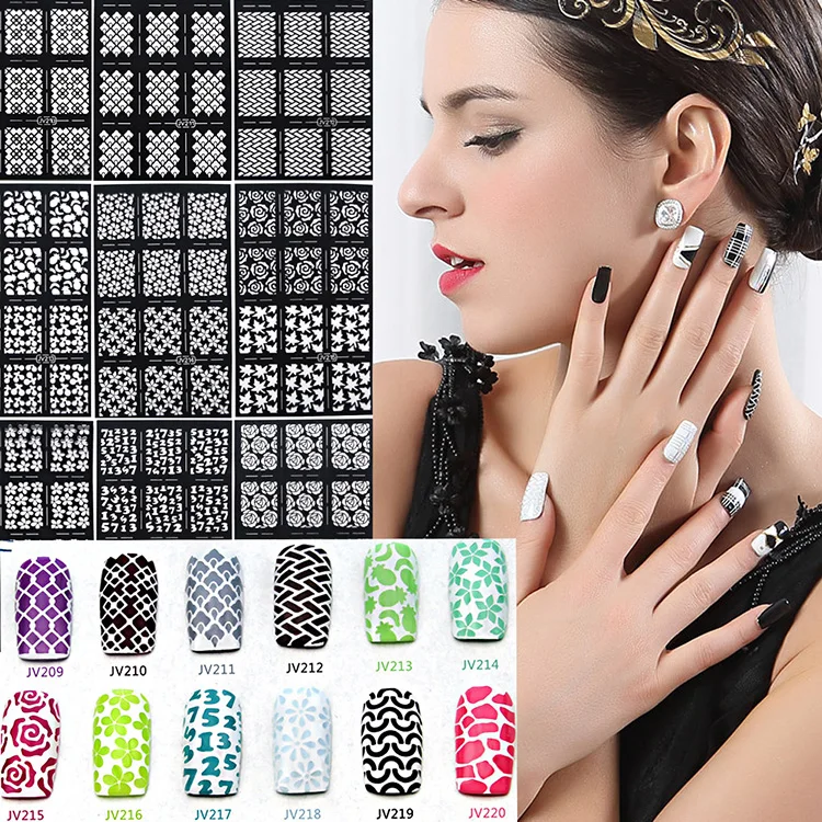 1 шт. 12 наклеек Стразы для ногтей|art tools|template stickernail hollow |
