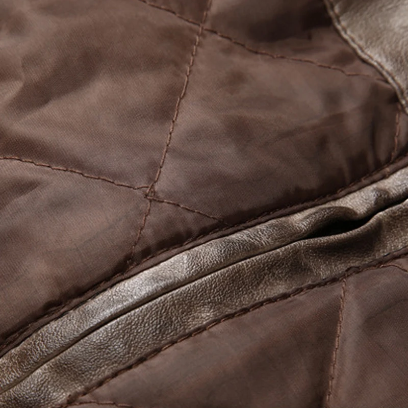 Мужская приталенная кожаная куртка из натуральной воловьей кожи Повседневная