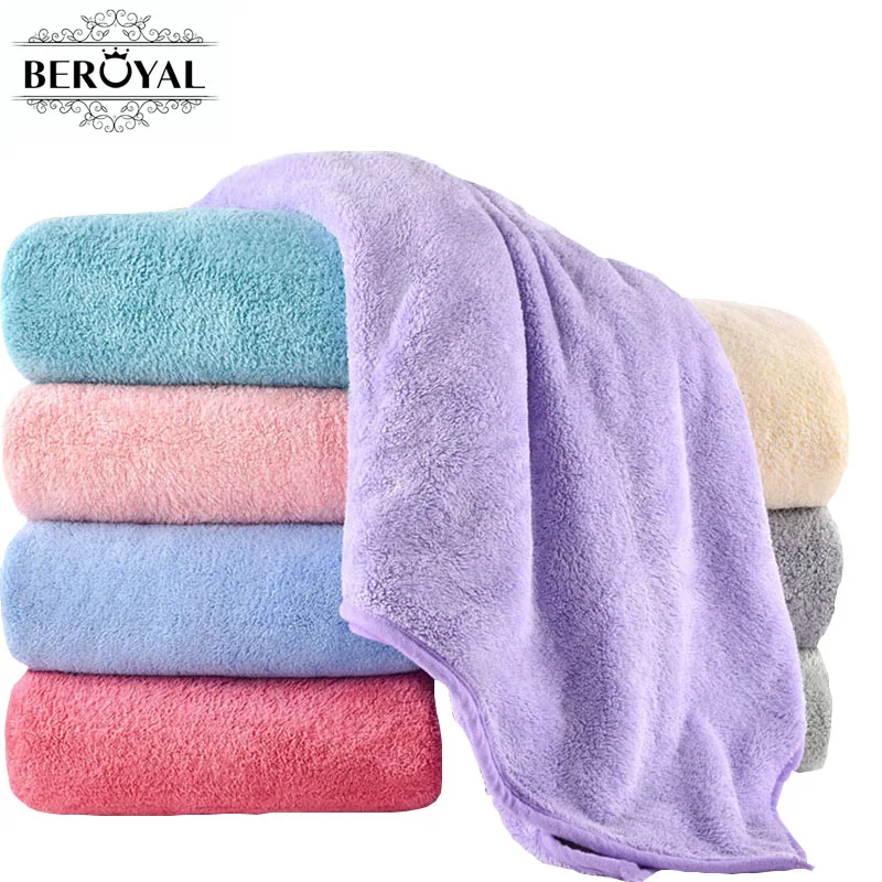 

Beroyal Brand Super Absorbent Bath Towels for Adults Large Towels Bathroom Body Spa Sports Luxury Microfiber Bath Towel 140x70cm