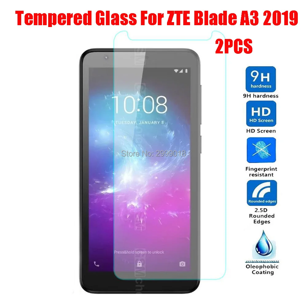 Закаленное стекло для ZTE Blade L8 защитная пленка экрана A3 2019 2019/L8 2 шт. | Мобильные