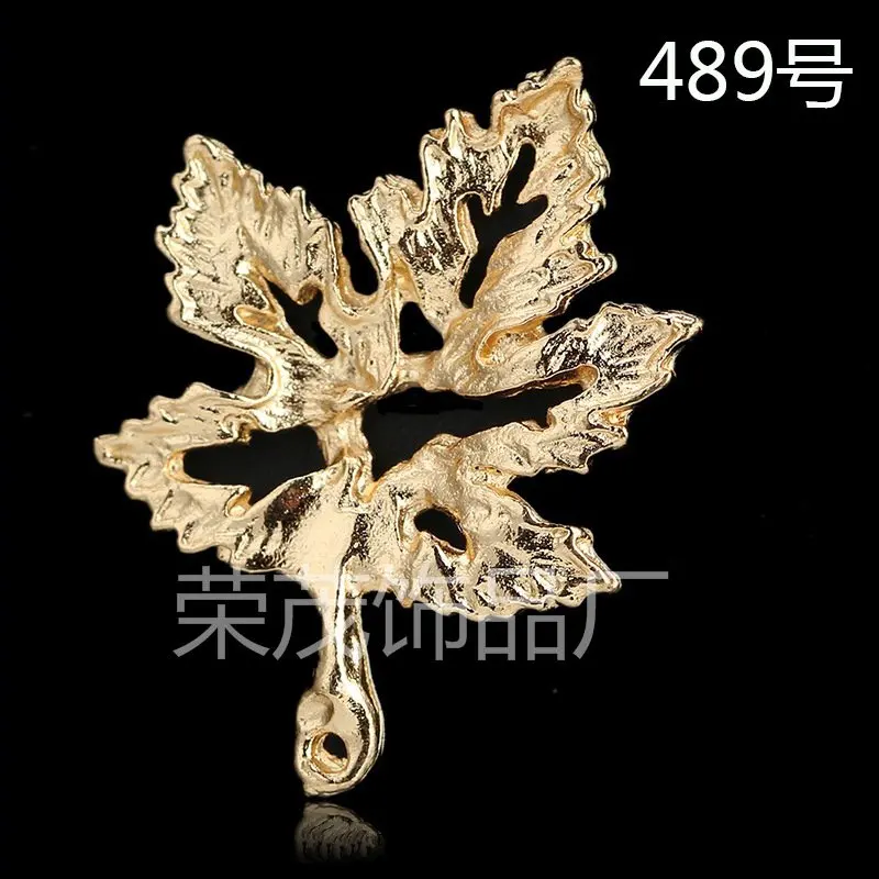 50PCS 22*27MM Gold color Zinc Maple Leaf Tree Leaf Leaves Charms Handmade Jewelry Findings Accessories wholesale