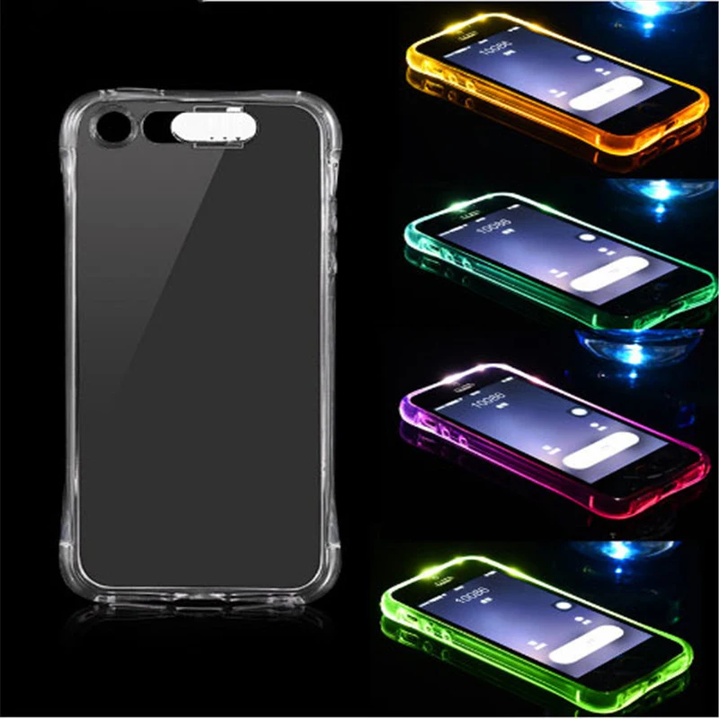 LED Flash Call Luminous Transparent Soft TP Silicone Phone Cases for iPhone 5 5S SE 6 6S 7 8 Plus X XS MAX XR XSMax Case |