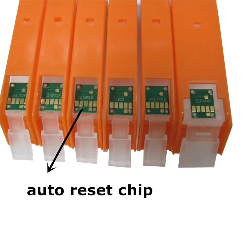 Многоразовые чернильные картриджи 6 цветов с чипом pernament для принтеров canon PIXMA MG7790