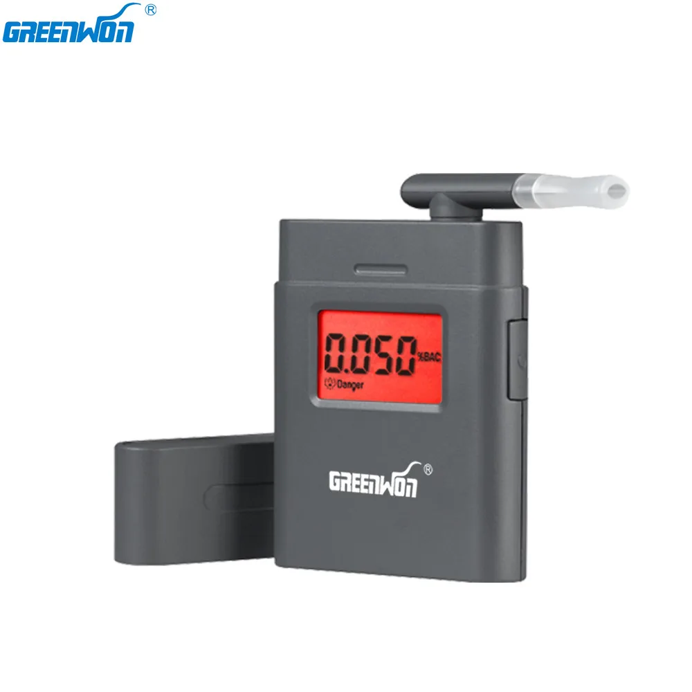 Цифровой алкотестер GREENEON LCD анализатор дыхания с подсветкой движение основные