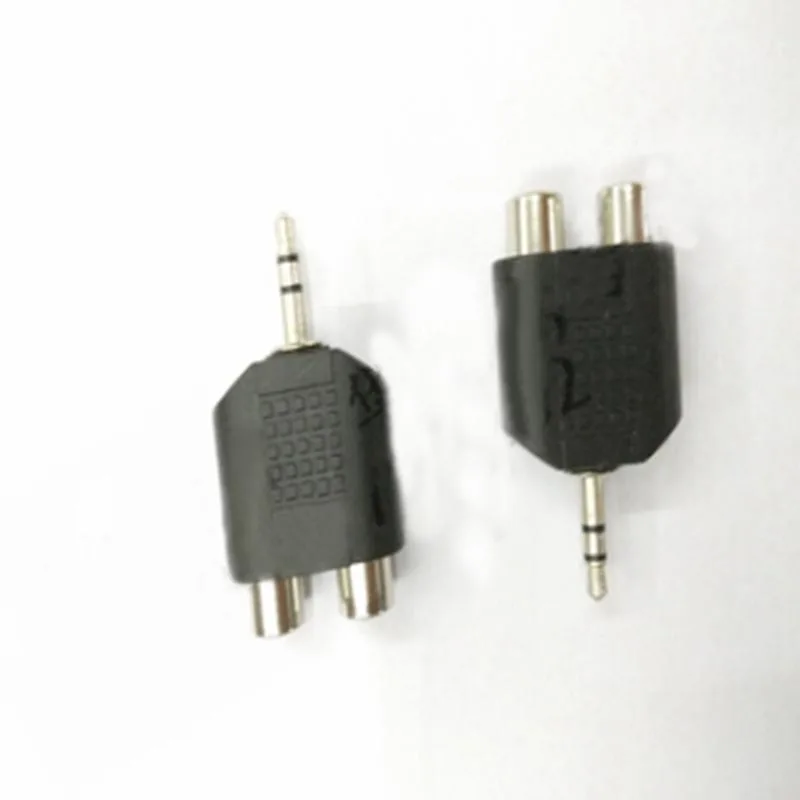 20pcs 3.5MM Earphone connector to 2 RCA lotus Adapter Male Female AV Audio convertor | Мобильные телефоны и аксессуары