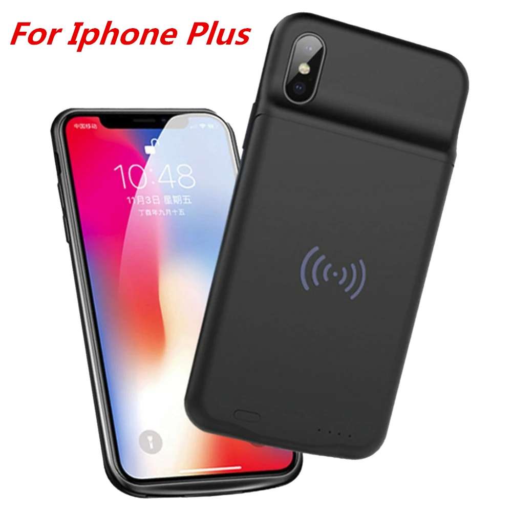 Беспроводная зарядка аудио выход для iphone 6 plus батарея зарядное устройство чехол