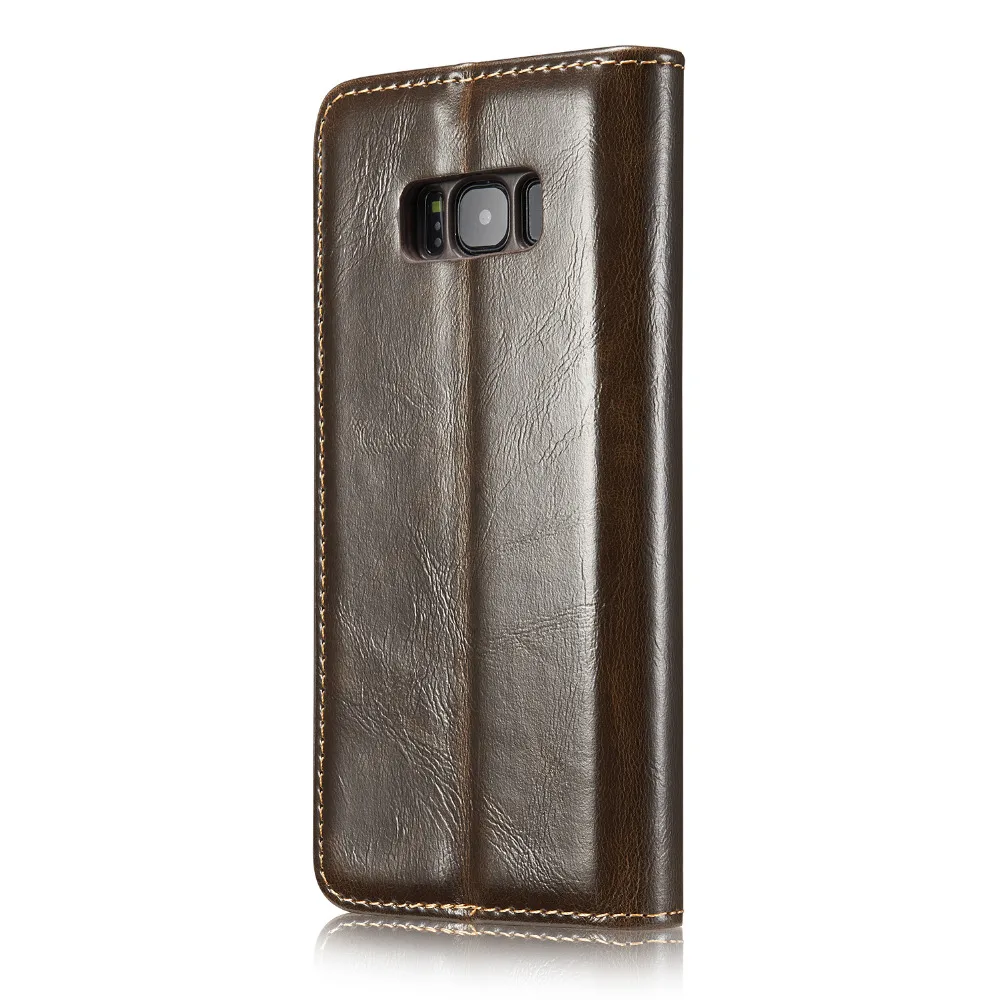Высококачественный кожаный чехол для samsung Galaxy S9, S8, S7, S6 Edge Plus, чехол-книжка с бумажником, защитный чехол для телефона, чехол с масляным воском
