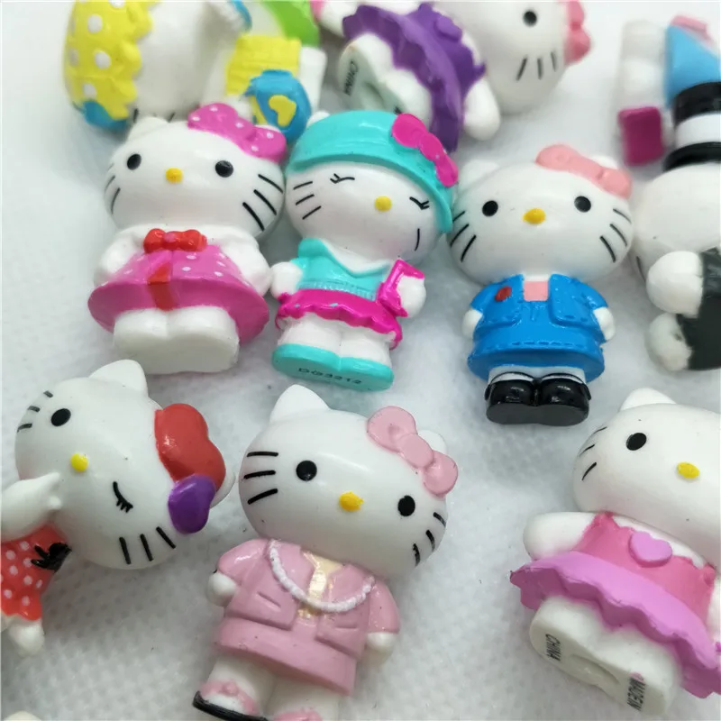 10 шт. аниме котенок ПВХ Фигурки игрушки куклы KT кошка Коллекция Модель для детей