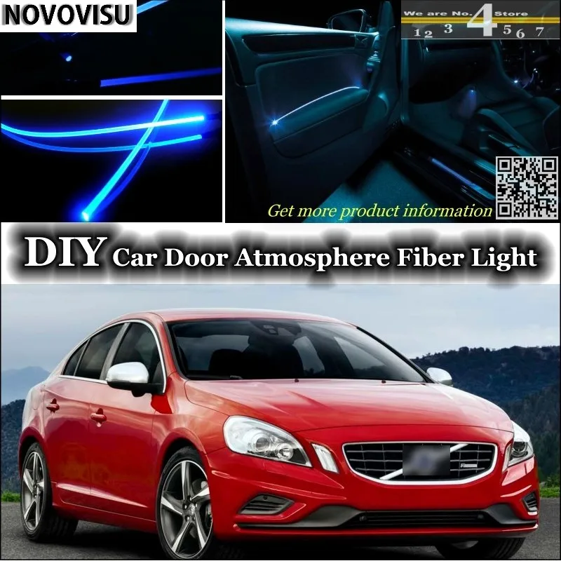 Novovisu для Volvo S60 S60L подкладке окружающий свет атмосферу волоконные оптические фары