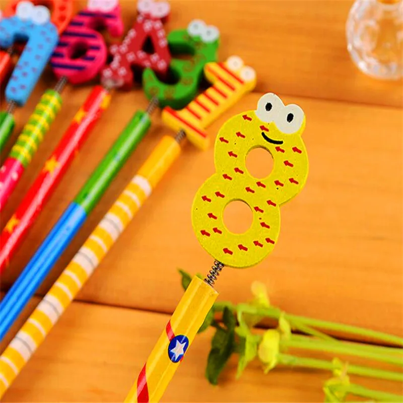 Youe shone 1 pcs HB pencil with eraser sun flower style log for school Safe Non-toxic Standard Kawaii gift children | Канцтовары для