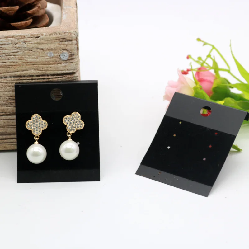 4.5x5cm 100pcs/lot Kraft Velvet Jewelry Card for 3 Pairs Earring Set Multi Color Vintage Classic Hang Tag Jewelry Displays - Цвет: 4.5x5cm