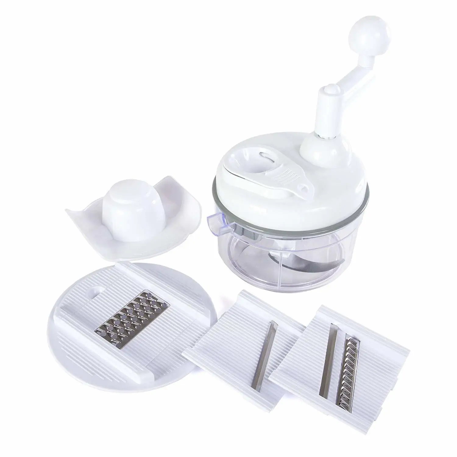 Ручной измельчитель для еды 4 в 1 чудо сальсы блендер среза и Джульен как показано