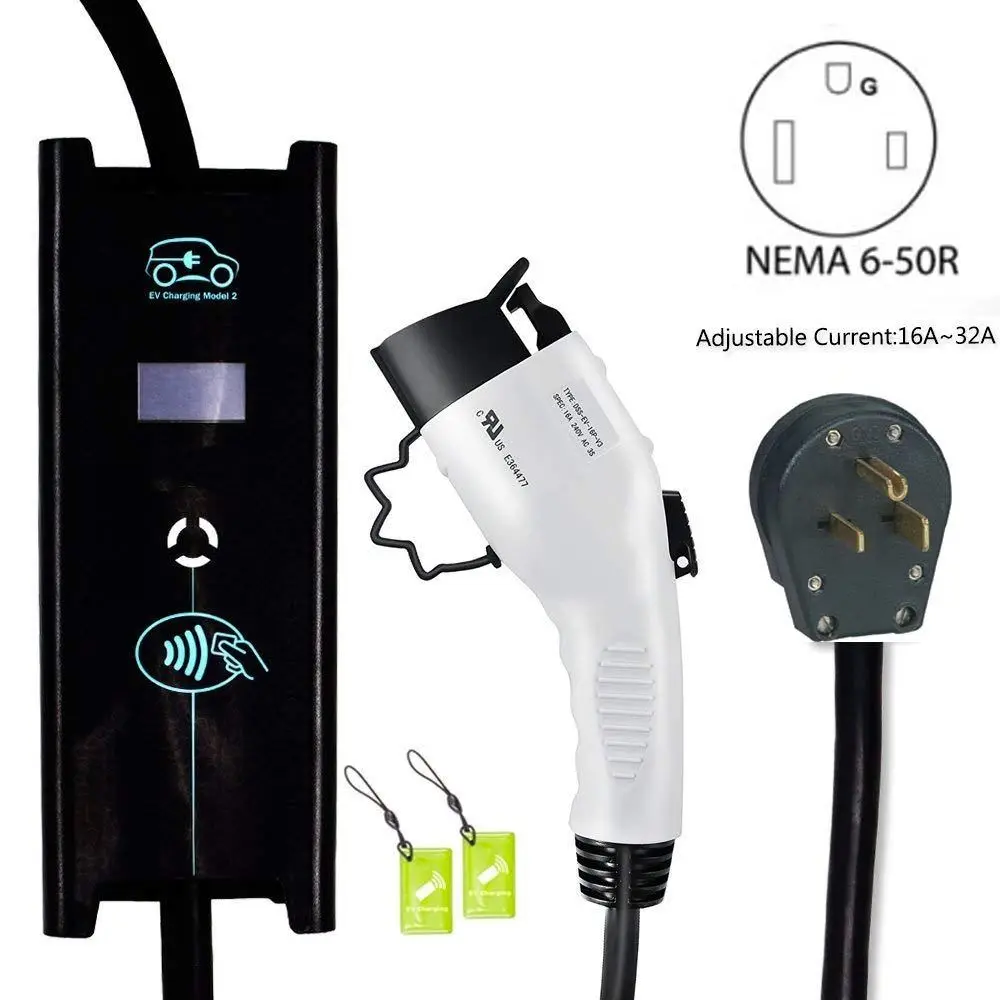 Зарядное устройство для электромобиля кабель SAJ 1772 6 50 IEC 62196 2 Eu вилка зарядное 10A 16A