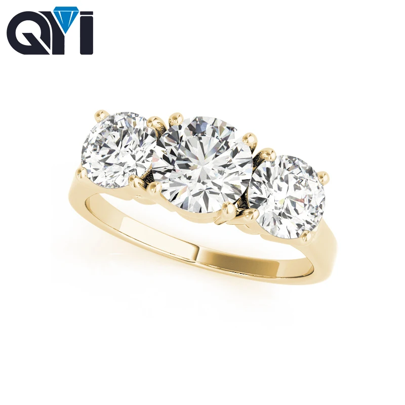 QYI 14k желтое золото роскошное 1 карат круглое кольцо с искусственным бриллиантом обручальное кольцо для женщин с тремя камнями
QYI 14k желтое золото роскошное 1 карат круглое кольцо с искусственным бриллиантом обручальное кольцо для женщин с тремя камнями