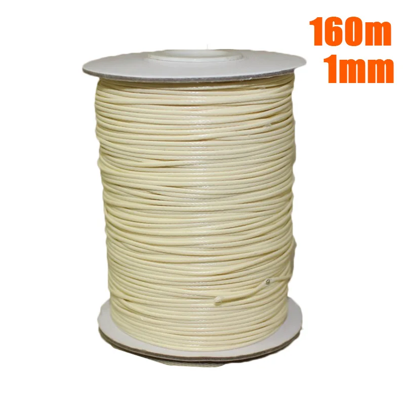 1mm 160m 1mm 160m DIY вощеный шнур полиэфирная струна Гибкая декоративная замена аксессуары для изготовления ювелирных изделий полезные - Цвет: 1mm 160m 1mm 160m